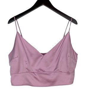 Abercrombie & Fitch Satin Crop Smocked Back Tank Size XL